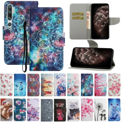 Cat Flower Flip Leather Cover Case For Xiaomi Redmi Note 10 9 Pro Max 9A 9T 9C - image 1 of 4
