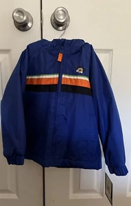 Neu mit Etikett London Nebeljacke orange und blau. Welpe.  Größe 3T, mit Kapuze - Bild 1 von 5