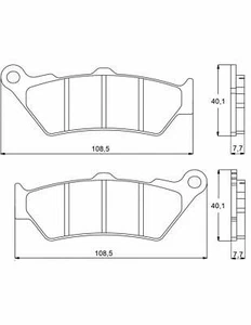 Accossato Brake Pads Kit for Motorcycle, Made In Italy Compound # AGPA92 - Picture 1 of 1