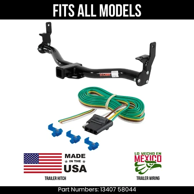 For 04-05 Ford Explorer Sport Trac Trailer Hitch +4Way Wiring All Trim Curt - Image 1 of 4