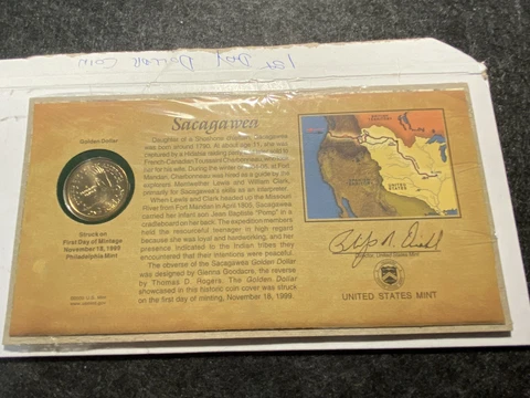 2000 Sacagawea Golden Dollar First Day Of Issue Cover