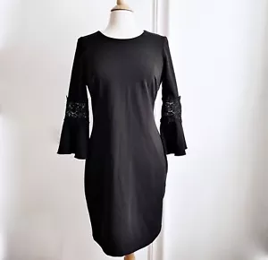 Vestido negro Tommy Hilfiger para mujer talla 8 mediano oficina/carrera/trabajo/fiesta - Imagen 1 de 6
