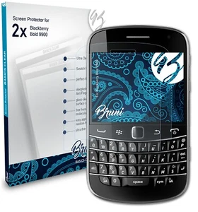 Bruni 2x Protective Film for Blackberry Bold 9900 Screen Protector - Picture 1 of 4