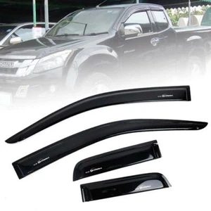 Fit 15-19 Isuzu Dmax cabina espacial brillo negro visera de lluvia protección contra el clima parabrisas - Imagen 1 de 5