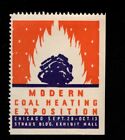 VINTAGE CINDERELLA Modern Coal Heating Exposition Mint Hinged Gum Damage H