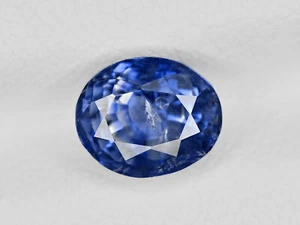 Zafiro azul cachemira con certificación IGI 2,34 quilates óvalo azul real natural sin tratar - Imagen 1 de 4