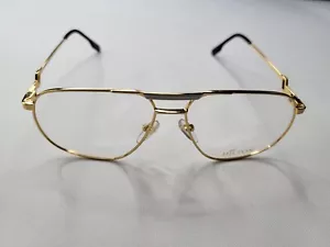 HILTON LONDON EYEWEAR EXCLUSIVE 02 527 24KT GOLD SILVER OPTICAL FRAME 58-14-140 - Picture 1 of 9