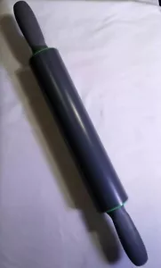 GOOD COOK non stick Rolling Pin Weighted 5lb Barrel Green used silicone handles - Picture 1 of 4