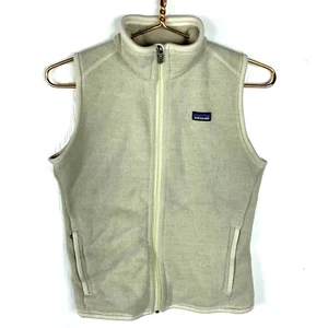 Patagonia Better Sweater Fleece Sweater Vest Women’s Small White Full Zip - Picture 1 of 3