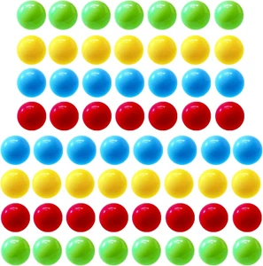 60Pcs Game Replacement Marbles Balls Compatible with Hungry Hungry Hippos(4 Colo - Picture 1 of 12