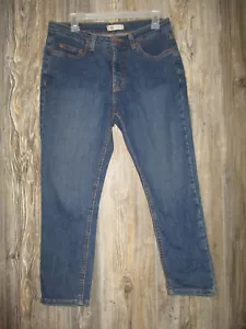 Dickies Womens Sz 10 Skinny Denim Cropped Capris Blue Jeans Msre 31x23 - Picture 1 of 11