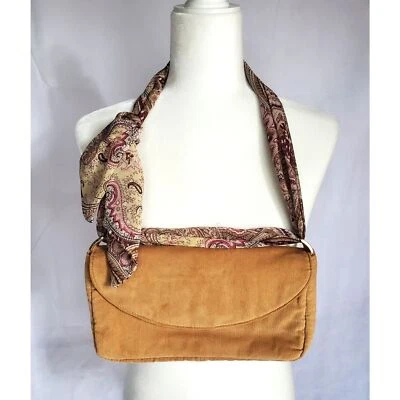 Bolso Hobo Vintage Y2K Victoria's Secret Terciopelo Paisley Ajustable Bufanda Mango Foto 1 de 4