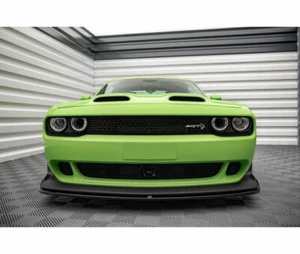 Labio de alerón CUP NEGRO para Dodge Challenger SRT Hellcat MK3 alerón delantero ABS - Imagen 1 de 8
