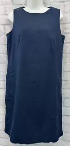 Gant Shift Dress Navy Blue Size 12 Sleeveless Cotton Blend Basic Workwear Tunic - Picture 1 of 11