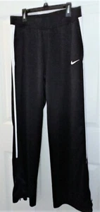 Pantalones deportivos NIKE Dri-Fit para mujer negros/blancos talla M cremalleras en la parte inferior ELASTIZADOS - Imagen 1 de 12