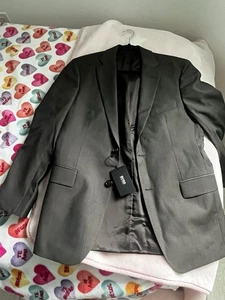 Hugo Boss Suit Blazer Size 36R Regular Fit 2 Button Brown 100% Wool - Picture 1 of 5
