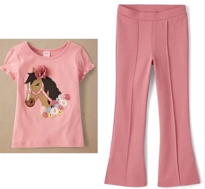 Maglia cavallo Gymboree bambina taglia 3T, svasata slim fit ponte jeggings rosa nuova - Foto 1 di 8