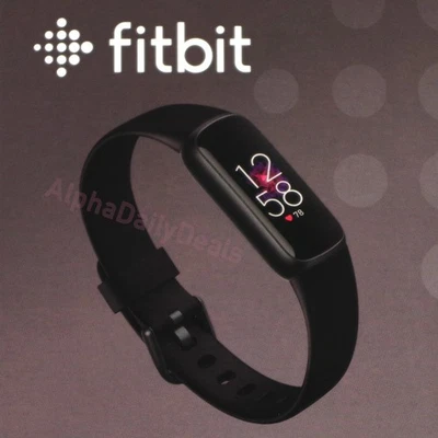 NEW Fitbit Luxe Fitness Wellness Tracker Graphite Black Stress Sleep Heart Rate - Image 1 of 3