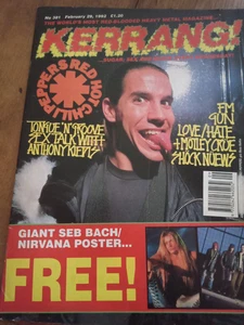 Kerrang Magazine - Feb 29, Red Hot Chillis/Motley Crue/ Posters - Nivana etc - Picture 1 of 5