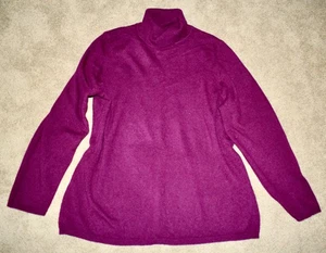 Charter Club Magenta Cashmere Turtleneck Sweater 2X - Picture 1 of 4