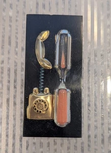 Miniatur Telefon Rosa Sand Sanduhr Timer Vintage - Bild 1 von 9