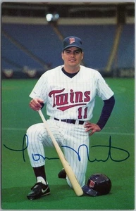 Vintage 1987 MINNESOTA TWINS Baseball Postcard "TOM NIETO - Catcher" / Unused - Picture 1 of 2