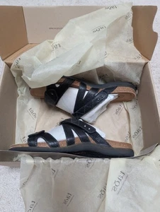 Taos Premier Damen-Sandalen Leder Größe 8 schwarz offene Zehenpartie Pantoletten - Bild 1 von 6