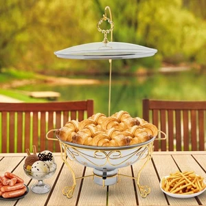 Chafing Dish redondo soporte acero inoxidable calentador de alimentos redondo Chafing Dish - Imagen 1 de 10