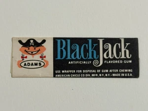 Vintage Adams Black Jack Chewing Gum Paper Wrapper, pirate kids w/ skin tone - Picture 1 of 6