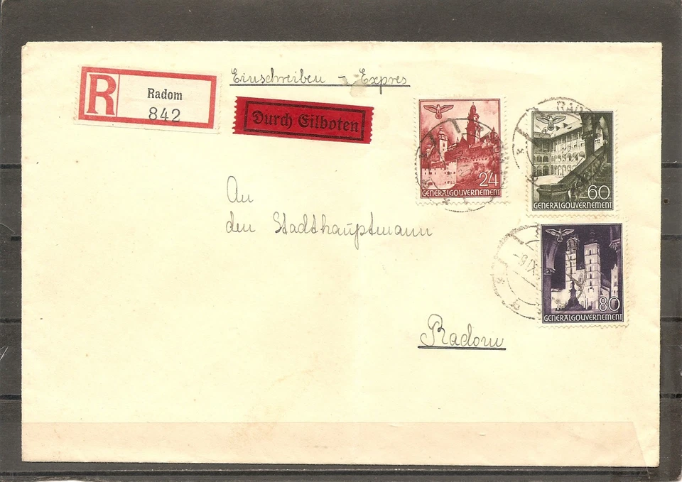 German Occupation of Poland WWII 1940 Cover Nice!! - Image 1 of 1