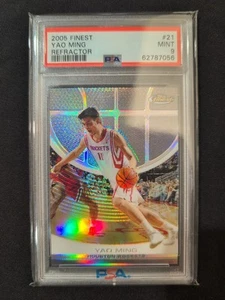 2005 TOPPS Finest REFRACTOR  191/349 Yao Ming #21 - PSA 9 Mint - Picture 1 of 2