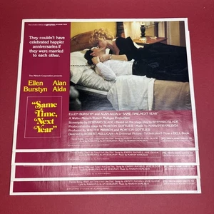(4) Carteles 1978 tarjeta de lobby Alan Alda Ellen Burstyn a la misma hora, próximo año - Imagen 1 de 9