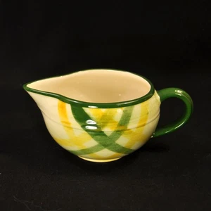 Vernon Kilns Vernonware Plaid Gingham Sauce Boat Gravy Made in USA 1948-1958 HTF - Picture 1 of 12