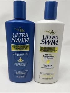 New ULTRA SWIM Chlorine Removal Shampoo 7oz & Ultra Dry Repair Conditioner 7oz - Picture 1 of 6