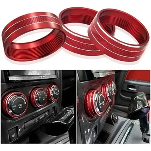 Center Console Switch Knobs Cover For Jeep Wrangler Alloy AC Knobs Button Trim - Picture 1 of 14