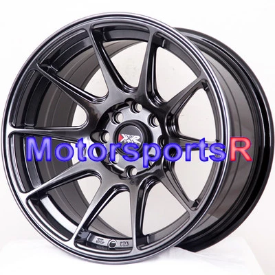 XXR 527 15x8.25 Chromium Black Concave Rims Wheels 4x100 Stance 02 06 Scion xB Foto 1 de 4