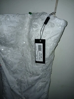 Vestido de novia blanco sin tirantes Bridess talla 10-12 nuevo con etiqueta Foto 1 de 4