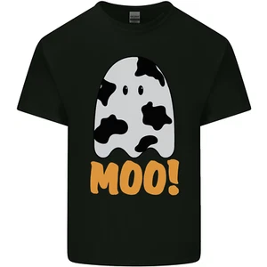 Moo Funny Cow Ghost Halloween Spooky Kids T-Shirt Childrens - Picture 1 of 27
