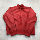 Vintage Izod Red Full-Zip Long Sleeve Mock Lined Windbreaker Adult Size L