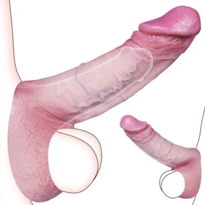 Guaina per pene manicotto pene maschile circonferenza preservativi riutilizzabili-estensore-ingranditore potenziatore - Foto 1 di 21
