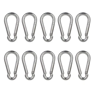 Moschettone Clip, 10PCS 2,36 Pollici Acciaio Inox Portachiavi Moschettone. - Foto 1 di 6