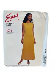 McCalls Sewing Pattern 3076 Stitch n Save Dress Pullover Size 10-16 - Picture 1 of 2