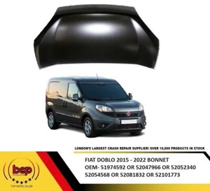 FIAT DOBLO 2015 – 2022 BONNET PRIMED INSURANCE CERTIFIED HOOD STEEL - Picture 1 of 7