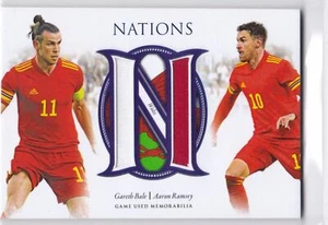 2023 Futera Única Naciones Reliquia Zafiro #23 Gareth Bale Aaron Ramsey Gales/12 - Imagen 1 de 2
