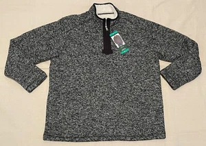 NEW Orvis Men's Pullover Size XL Brighton Quarter Zip w/Sherpa Lining Gray - Picture 1 of 19