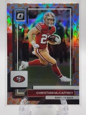 2022 Donruss Optic CHRISTIAN MCCAFFREY Holo Fire Emoji Prizm SSP No.153 49ers