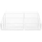 6 -Compartment Acrylic Cosmetic Storage Box Clear Makeup Case