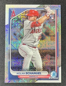2024 Bowman Chrome Nolan Schanuel RC Mojo Refractor Los Angeles Angels Rookie - Picture 1 of 2