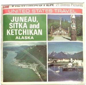 JUNEAU SITKA AND KETCHIKAN ALASKA 1973 3d View-Master 3 Reel Packet NEW SEALED - Imagen 1 de 2