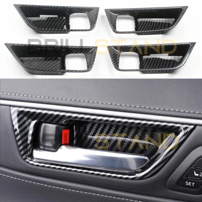 For Toyota Venza 2021-2024 Carbon ABS Inner Door Handle Cover Trim Accessories - Image 1 of 4
